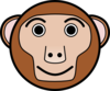 Circle Monkey Head Clip Art